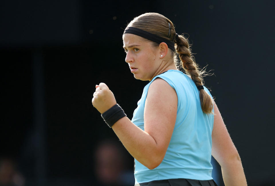 Latvia's Jelena Ostapenko during her round of 16 match against Venus Williams (Action Images via Reuters/Carl Recine)