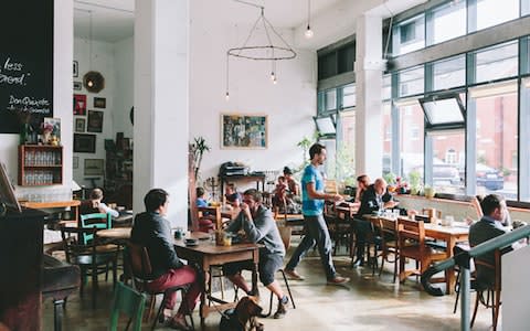 This funky neighbourhood cafe serves terrific coffee and delicious sandwiches - Credit: FUMBALLY