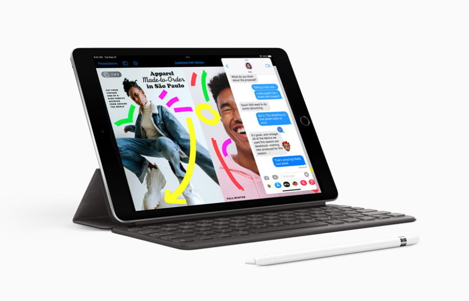 圖／Apple發表第9代iPad，10.2英寸螢幕搭載A13仿生晶片。
