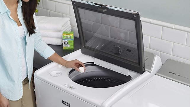 There's no easier way to clean your washing machine.