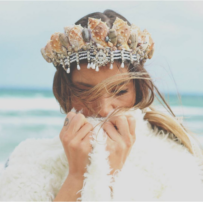 One Woman is Selling Beautiful Mermaid Crowns.