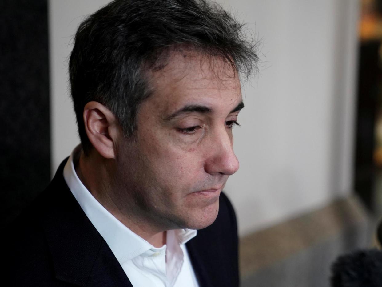 Michael Cohen reporting to prison in 2019: (Reuters)