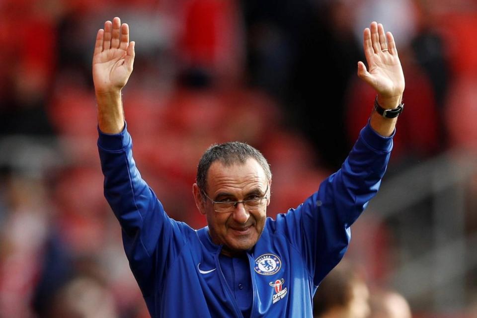 Unbeaten start: Chelsea are yet to lose a competitive game under Sarri (REUTERS)