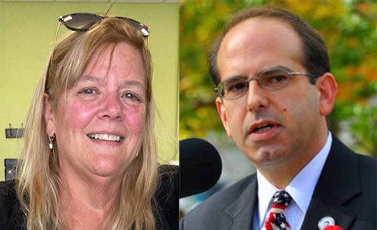 Kathleen Fox Alfano, left, is challenging State Rep. David Vieira for the 3rd Barnstable District. 
Photos courtesy of the candidates