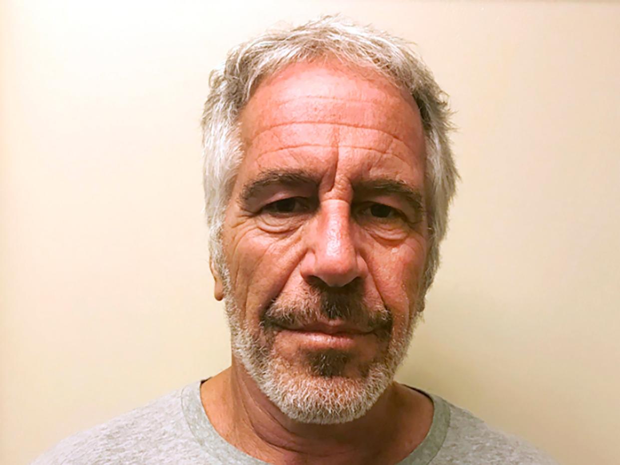 FILE - This March 28, 2017, file photo, provided by the New York State Sex Offender Registry shows Jeffrey Epstein. Up to 30 women were expected to take a judge up on his invitation to speak at a hearing, Tuesday, Aug. 27, 2019, after financier Epstein killed himself rather than face sex trafficking charges. (New York State Sex Offender Registry via AP, File)