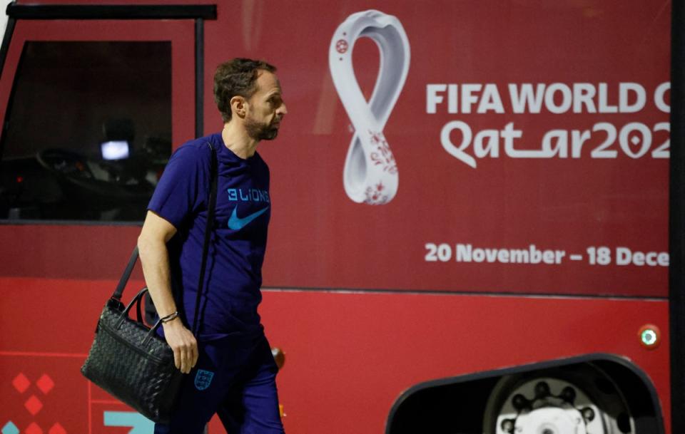 Gareth Southgate arrives in Qatar under plenty of pressure (Reuters)