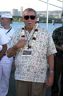 Roy Edward Disney aboard the USS John C. Stennis at the Honolulu, Hawaii premiere of Touchstone Pictures' Pearl Harbor