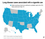 States reporting at least one confirmed or probable case to the CDC. Data current as of Sept. 17.