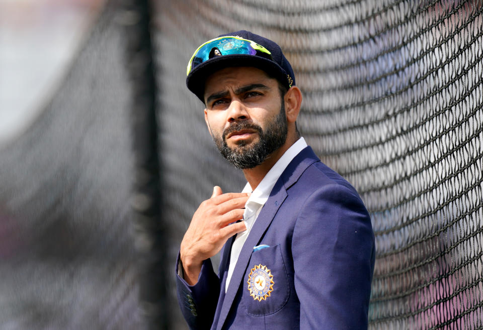 <p>India captain Virat Kohli during day one of Cinch First Test match at Trent Bridge, Nottingham. Picture date: Wednesday August 4, 2021.</p>
