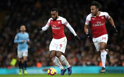 It was thin gruel for Arsenal's Alexandre Lacazette and Pierre-Emerick Aubameyang - Credit: PA