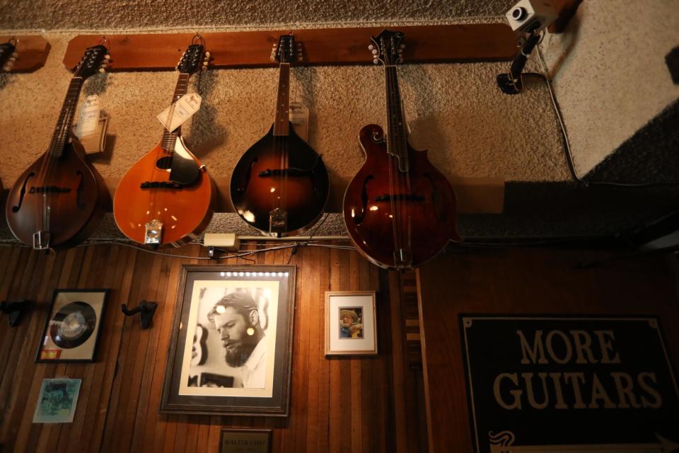 A photo of Walter Camp, co-founder of McCabe's Guitar Shop.