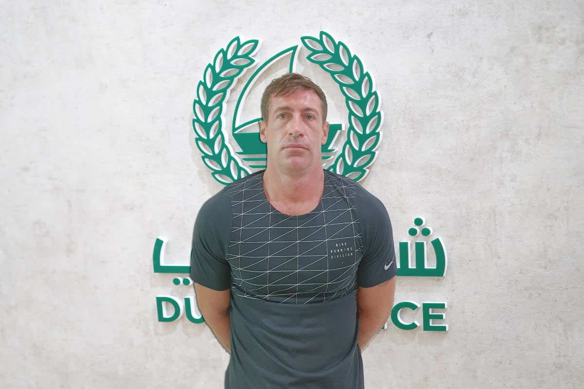 Michael Moogan after his arrest in Dubai (NCA/PA) (PA Media)