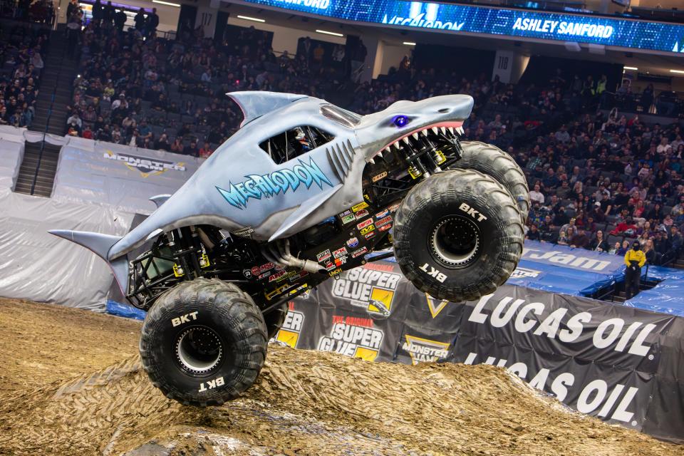 Area kids who read five or more books can earn a chance to see Megalodon and other motorsports mammoths kick up some dirt at the Monster Jam Arena Championship Series Central at the Schottenstein Center April 26-28.