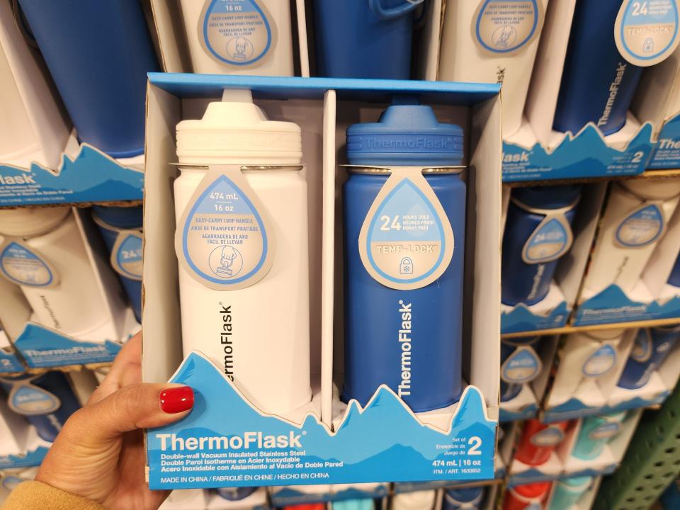 Two-pack of ThermoFlask water bottles