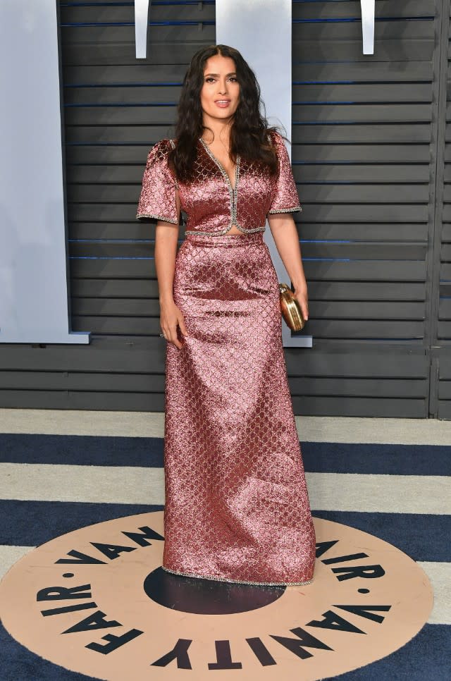 Salma Hayek's Gucci Look Has Dapper Dan's Name All Over It – The Hollywood  Reporter