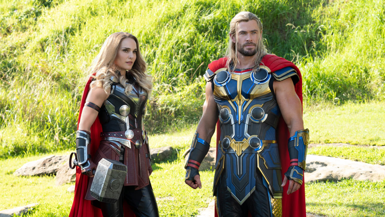 Natalie Portman returns to the Marvel fold alongside Chris Hemsworth in Thor: Love and Thunder. (Marvel/Disney)