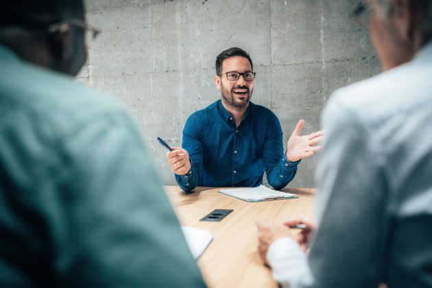 You want to be strategic about what you say in an job interview, because off-topic tangents, credit-stealing and oversharing will not leave a good lasting impression. (Photo: filadendron via Getty Images)