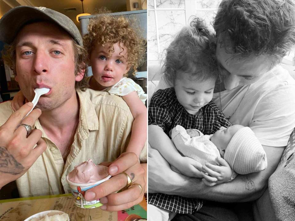 <p>Addison Timlin Instagram </p> Jeremy Allen White and Ezer White. ; Jeremy Allen White, Ezer White and Dolores White.