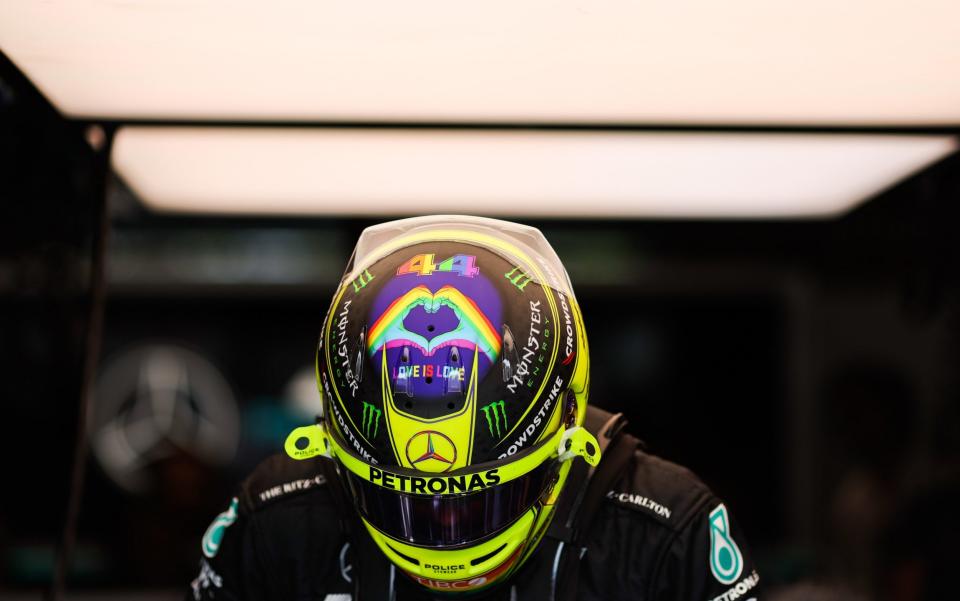 MONTREAL, QUEBEC - JUNE 17: Lewis Hamilton of Mercedes and Great Britain during practice ahead of the F1 Grand Prix of Canada at Circuit Gilles Villeneuve on June 17, 2022 in Montreal, Quebec. - Peter J Fox/Getty Images North America