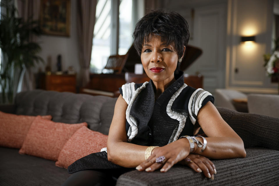 Filmmaker Euzhan Palcy poses for portrait photographs in Paris on Tuesday, Sept. 27, 2022. Palcy will receive an honorary Oscar at the annual Governor’s Awards gala in recognition of her contributions to motion pictures. (AP Photo/Thomas Padilla)