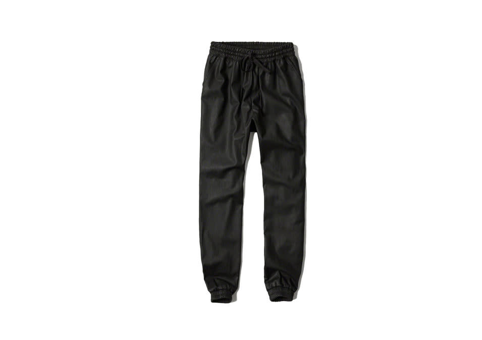 Abercrombie & Fitch Vegan Leather Joggers, $40.60, abercrombie.com