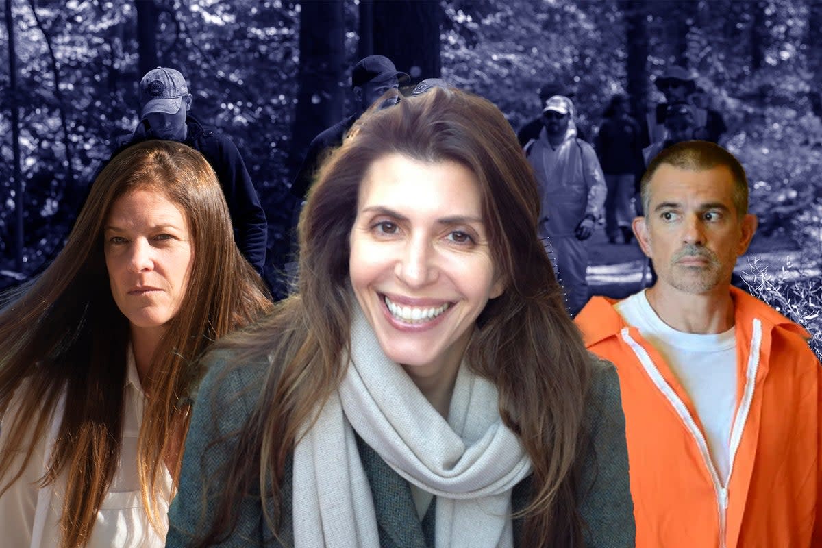 Michelle Troconis, Jennifer Dulos and Fotis Dulos (left to right)  (Getty/Supplied)