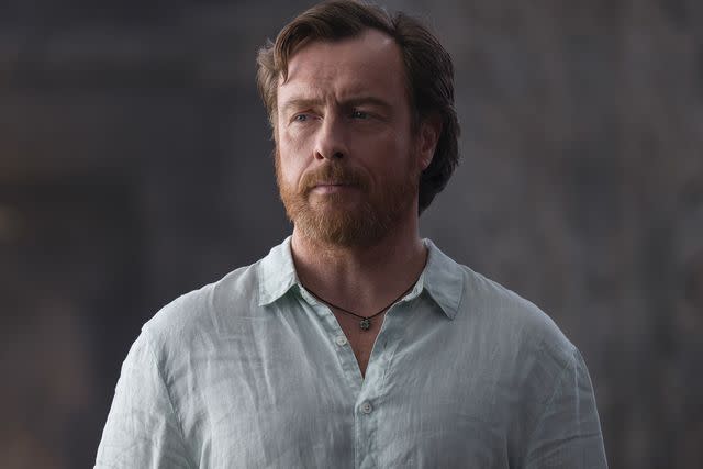 <p>David Bukach/Disney</p> Toby Stephens as Poseidon in 'Percy Jackson and the Olympians'.