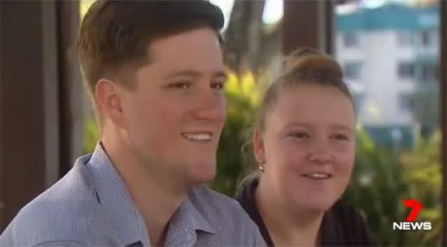 Tayla Swanson and Dominic Saure. Source: 7 News