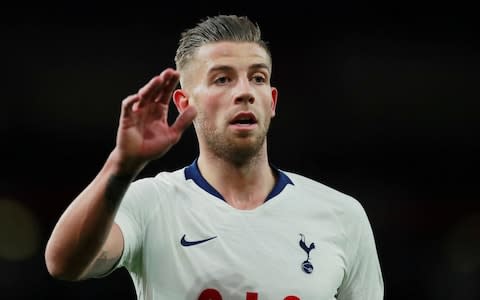 Tottenham's Toby Alderweireld gestures during the Carabao Cup Quarter-Final against Arsenal - Credit: ACTION IMAGES