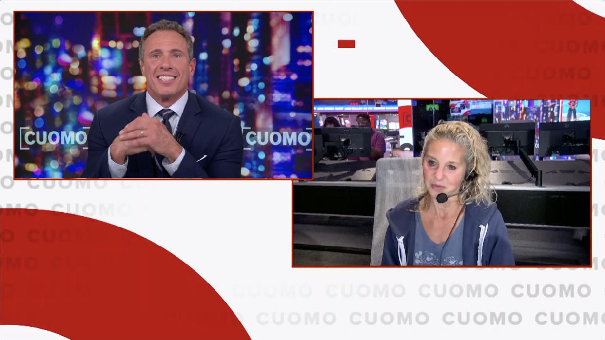  Chris Cuomo, host of Cuomo, and exec producer Alexandra Cohen. 