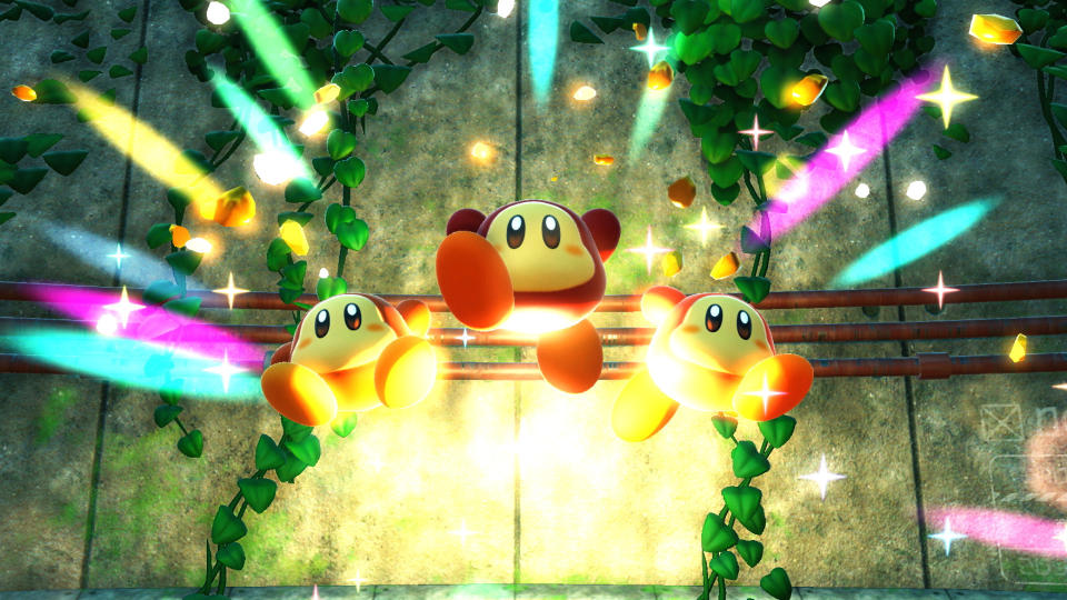 Esta imagen difundida por Nintendo muestra una escena del videojuego "Kirby". (Nintendo vía AP)