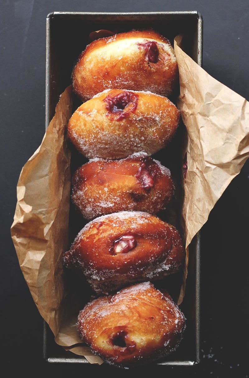 <strong>Get the <a href="http://www.thesugarhit.com/2014/05/blackberry-jam-custard-donuts.html" target="_blank">Blackberry Jam & Custard Donuts recipe</a> from The Sugar Hit</strong>