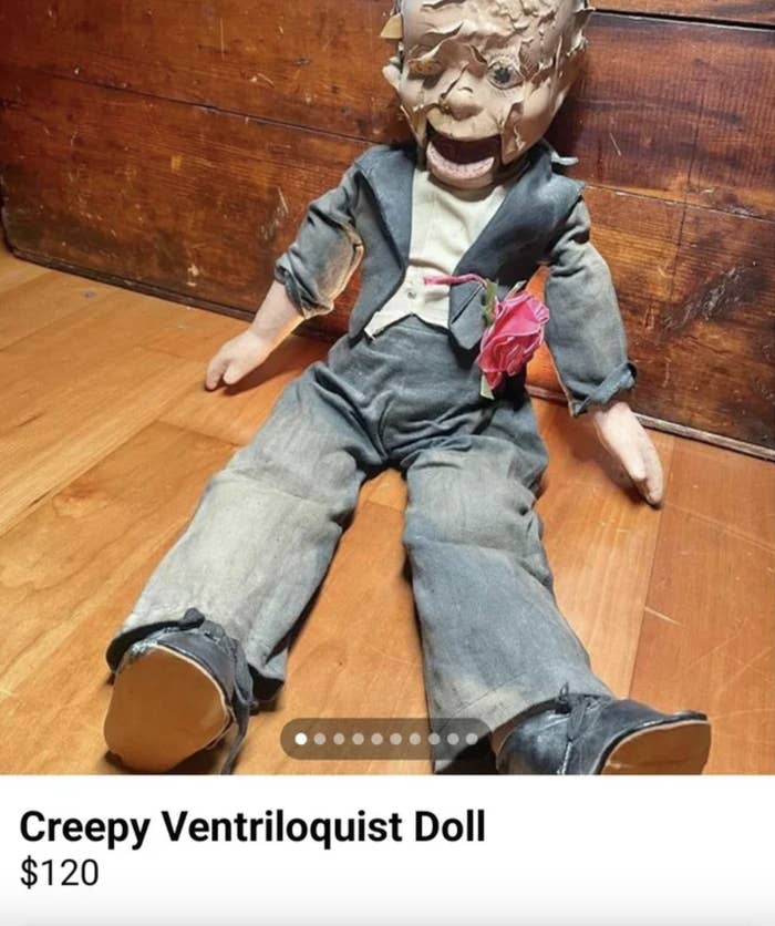 battered doll selling for $120
