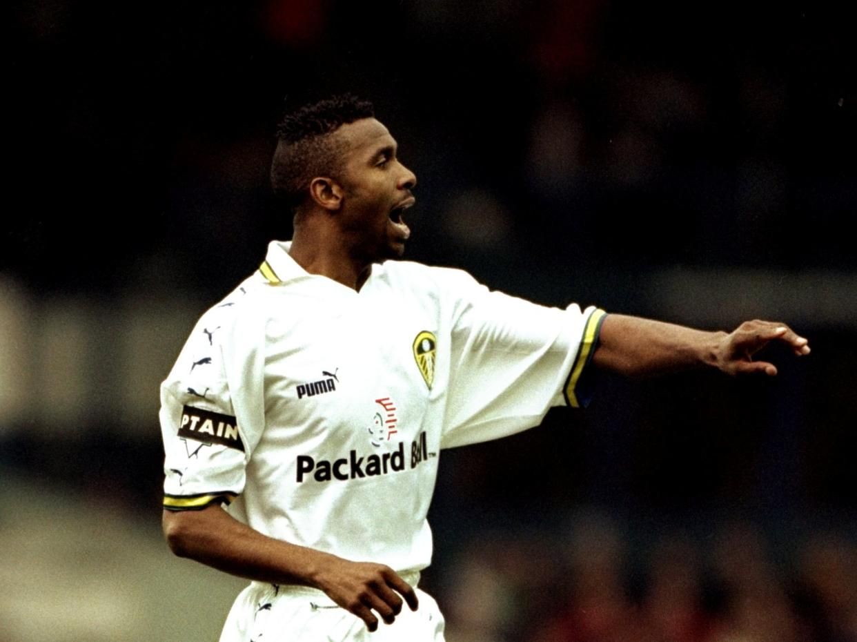 Lucas Radebe captaining Leeds in 1999 (Getty Images)