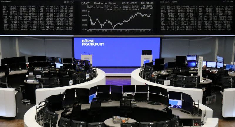 The German share price index DAX graph is pictured at the stock exchange in Frankfurt