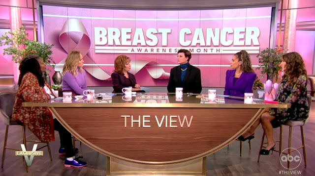 <p>The View/Twitter</p> Linda Evangelista on The View