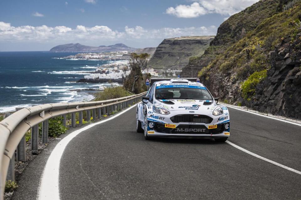 Jon Armstrong during Rally Islas Canarias in the European Rally Championship. <i>(Image: M Sport Media)</i>