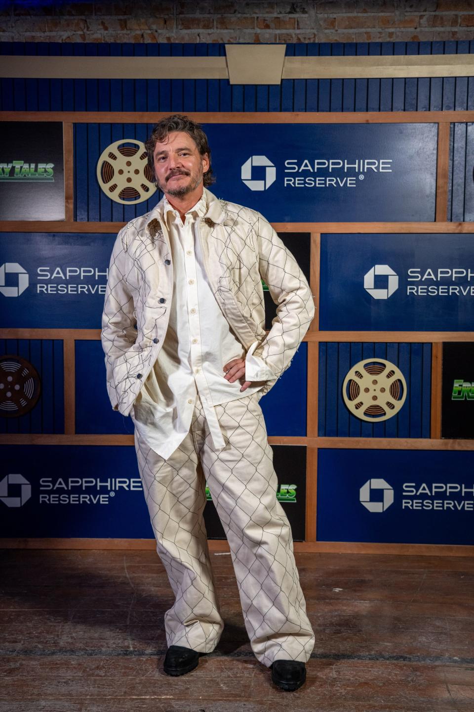 Pedro Pascal poses at the "Freaky Tales" cast party at Chase Sapphire on Main at the 2024 Sundance Film Festival on Jan. 18, 2024, in Park City, Utah.