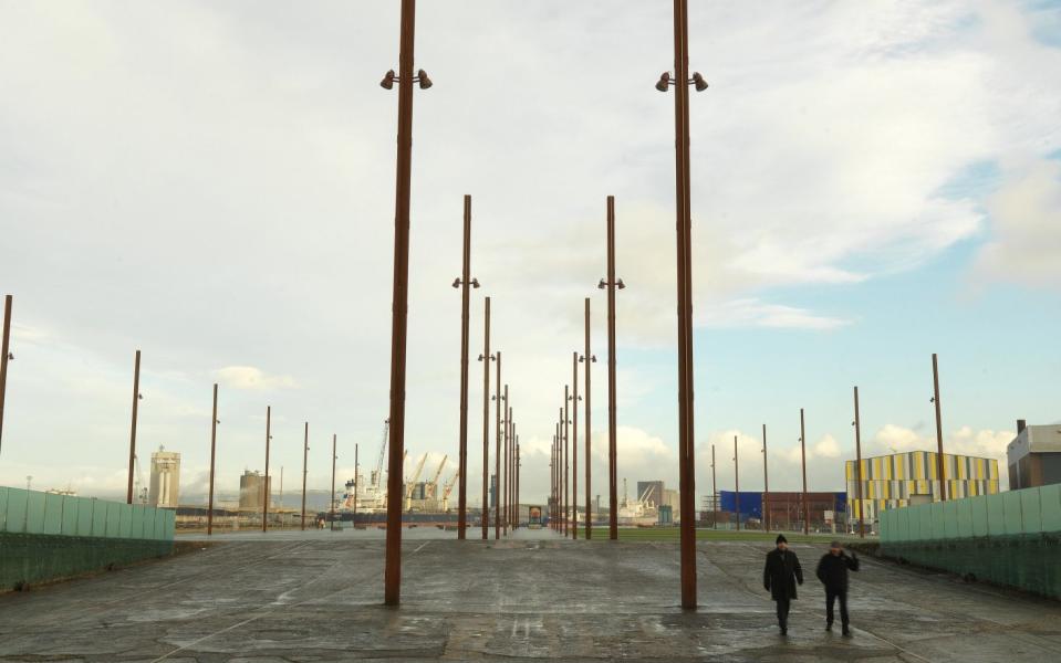 The Titanic slipway is next to a new technology hub in Belfast - Getty Images Europe 