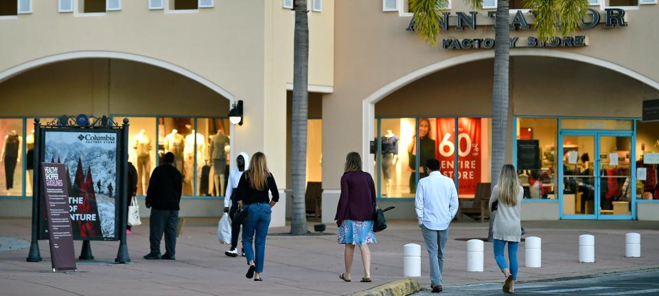 A file photo of shoppers at the Ellenton Premium Outlets.