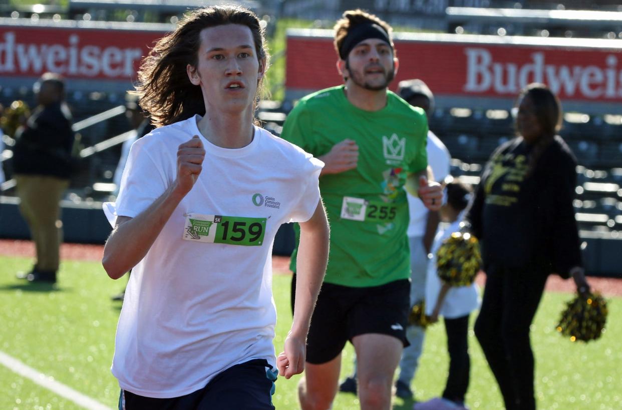 Hundreds of people took part in the 22nd annual Gaston Community Foundation Run Saturday morning, April 13, 2024, at CaroMont Health Park.