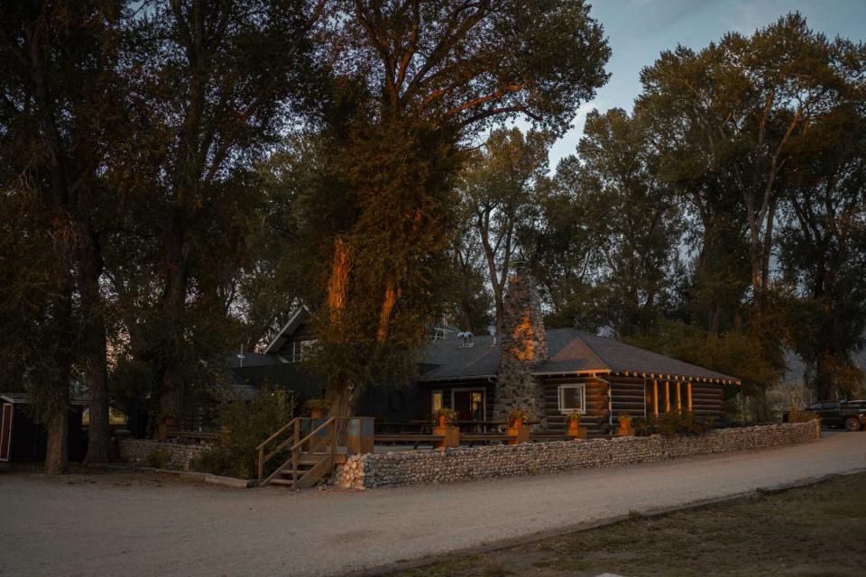 Ranch house at Zapata Ranch during golden hour