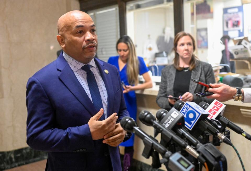 Assembly Speaker Carl Heastie (D-Bronx) said Gov. Kathy Hochul could issue an emergency order that would bypass a requirement that action on legislation must wait at least three days to allow for public review. AP