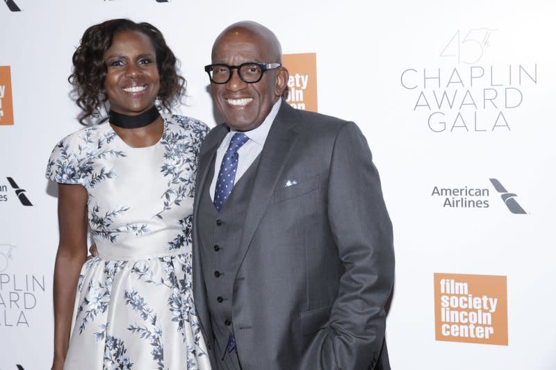 Deborah Roberts (L) and Al Roker attend the Chaplin Award Gala in 2018. File Photo by John Angelillo/UPI