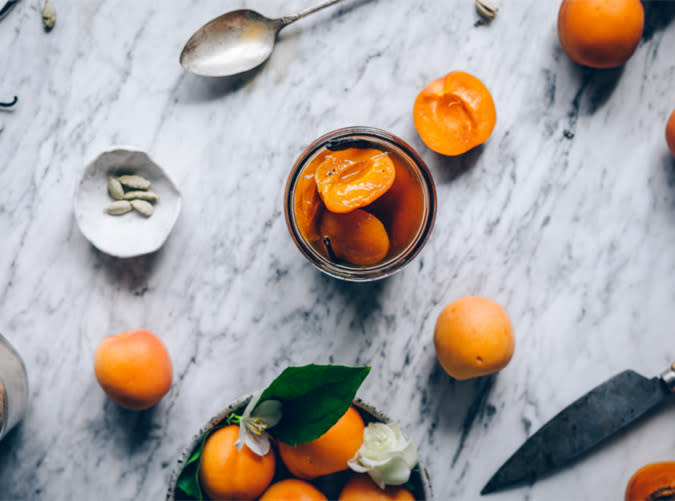 Cardamom Poached Apricots