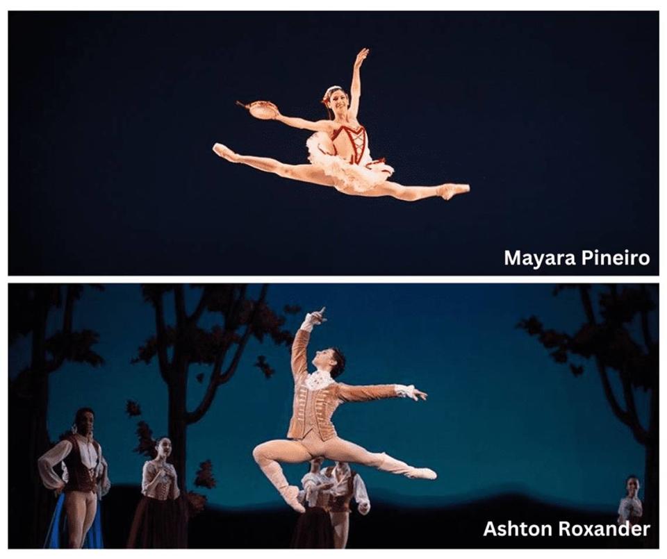 Mayara Pineiro y Ashton Roxander, Bailarines Principales de Philadelphia Ballet, que actuarán en la Gala del domingo 21 de enero en el Julius Littman Performing Arts Theater de North Miami Beach. Fotos cortesía/Philadelphia Ballet