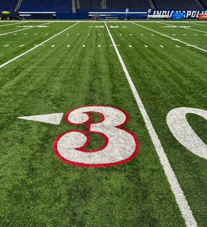 The Lucas Oil Stadium 3o-yard line will be highlighted in honor of Bills safety Damar Hamlin, who suffered cardiac arrest on Monday Night Football.