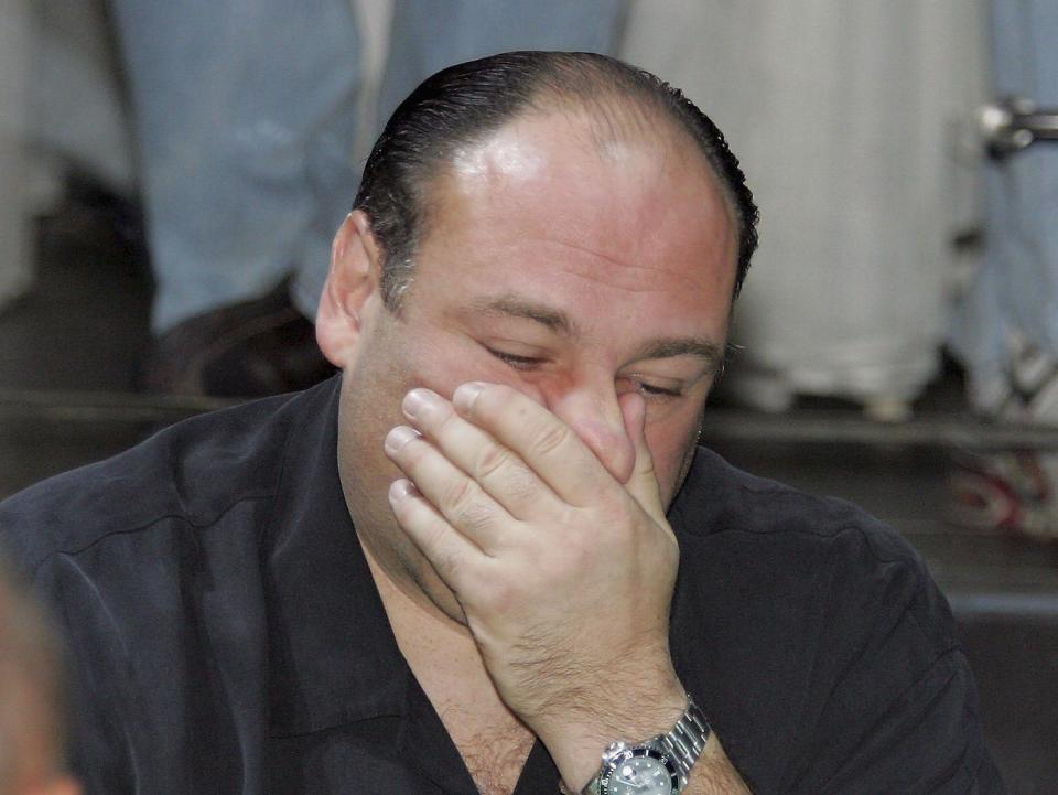 James Gandolfini crying