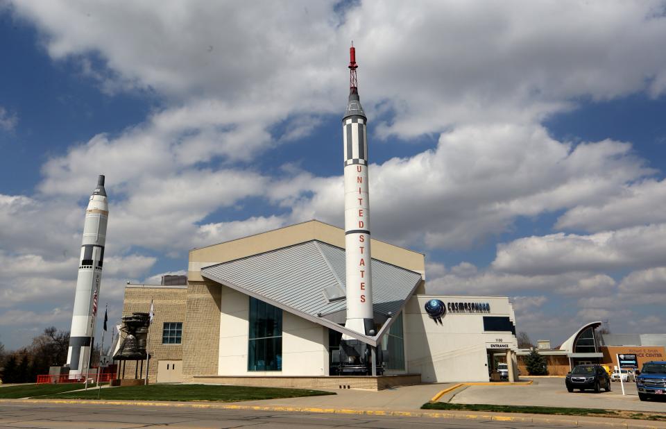 The Cosmosphere, at 11th Avenue and Plum Street, is an International SciEd Center & Space Museum in Hutchinson.