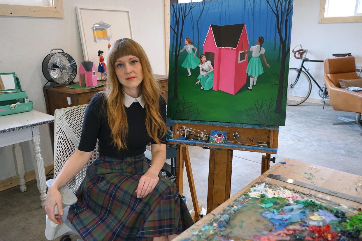 Columbia artist Zoe Hawk in her studio